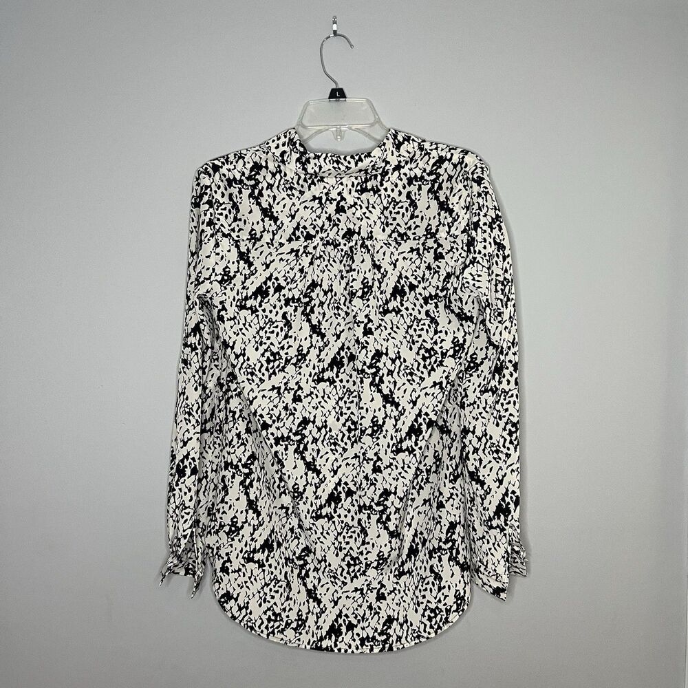 Diane von Furstenberg Women's Silk‎ Button Down Blouse Size 2 Small Snake Print - Picture 2 of 6